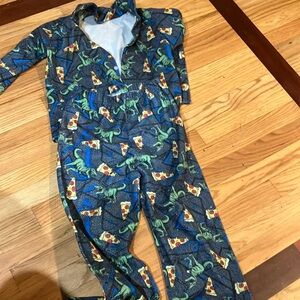 Dinosaur Pizza Print Pajama Set
